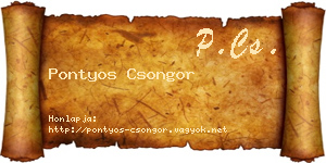 Pontyos Csongor névjegykártya